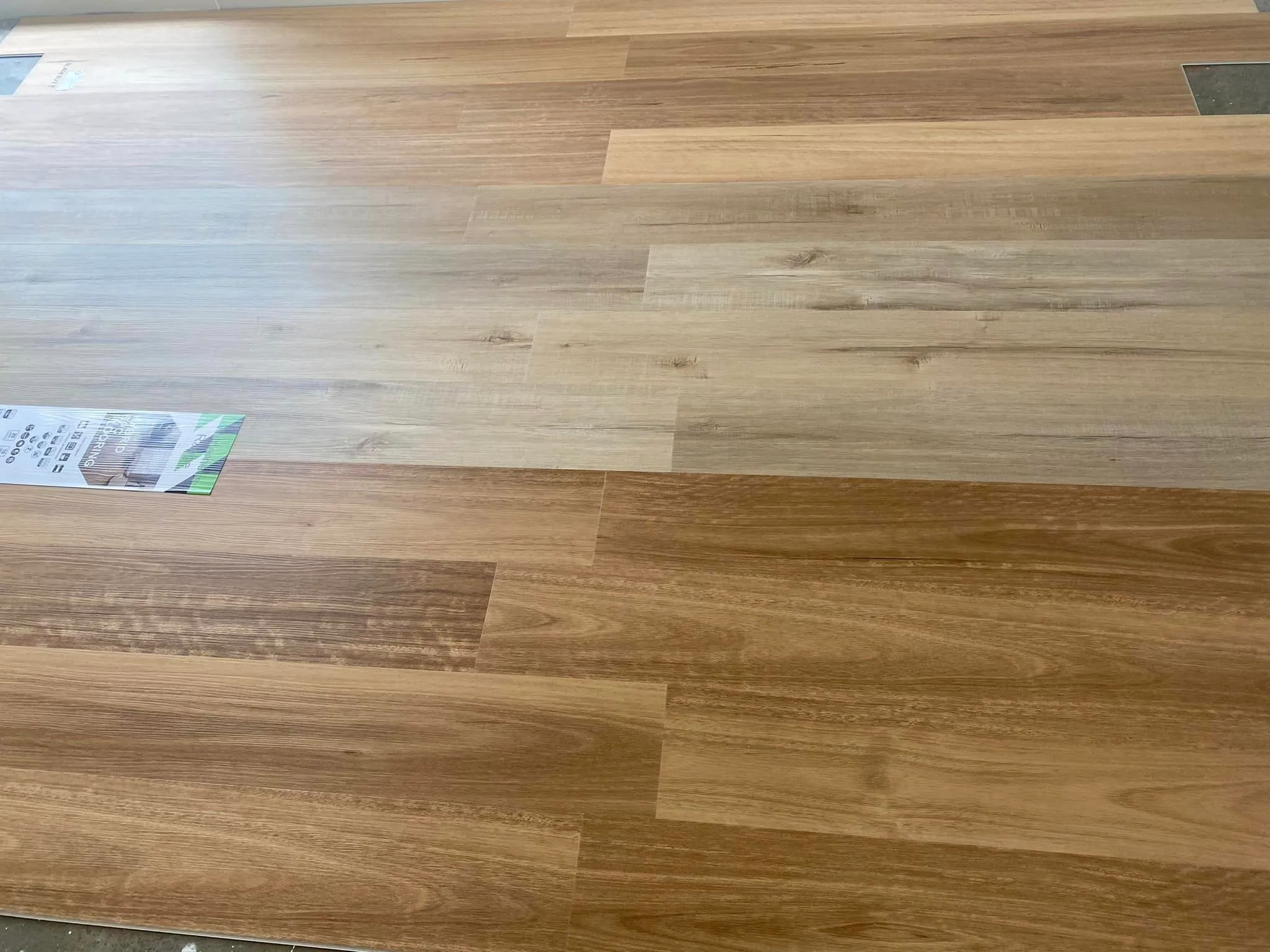 New timber-look floorboards laid in a home